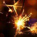 sparklers, sparks, new year's eve