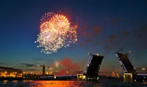 fireworks during night time